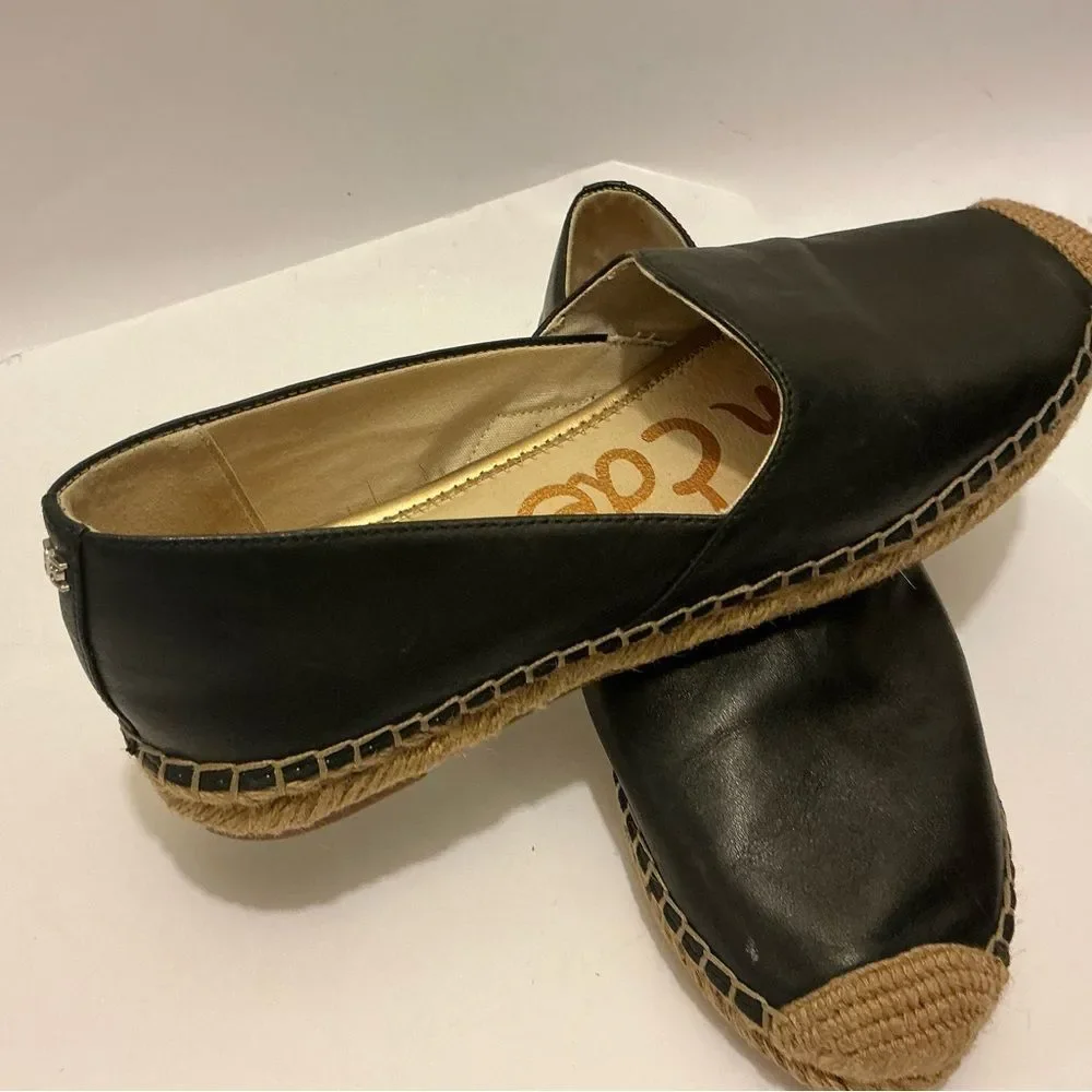 Sam Edelman Black and Tan Espadrilles